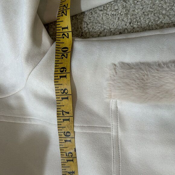 NWT Lulu's Your Moment Suede Cream Aviator Jacket Soft Women's Size Medium - Picture 8 of 9